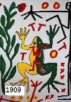 PENCK, A.R., GEB. 1939, FARBOFFSET, RE. U. HANDSIGNIERT, CA. 57 X 40 CM, PP, U.GL., R.