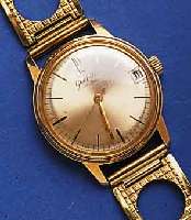 GLASHGLASHÜTTE HERRENARMBANDUHR, KAL. 69,1, DEUTSCHLAND UM 1964, METALL VERG., EDELST.- BODEN GEDR., METALLGLIEDERB. VERG. SEK., ZEN- TRALSEK., ...