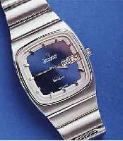 OMEGA HEROMEGA HERRENARMBANDUHR CONSTELLATION CHRONO- METER MEGASONIC, SCHWEIZ UM 1974, EDELST. INCL. ORIG.-EDELST.-BAND, AUFWEND. GEST. BLATT, ...