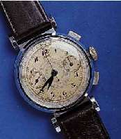 SPARTA SPARTA ARMBANDCHRONOGRAPH, BASISKAL. VON LANDERON, UM 1938, METALL VERCHR., BEWEGL. BANDANST., EDELST.-BODEN U. GLASR. GEDR., ORIG.-BLATT ...