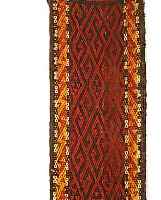 ZEZELTBAND, AFGHANISTAN, 1340 X 28CM, EHZ 4 WOLLE AUF WOLLE, CA.60 JAHRE