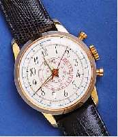 CIMIER HCIMIER HERRENARMBANDUHR SCHEINCHRONOGRAPH, SCHWEIZ UM 1962, METALL VERG., EDELST.-BODEN GEDR., TACHYMETERINNENSKALA, EINFACHE STOPP- FKT. ...