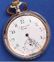 IWC HERRIWC HERRENTASCHENUHR OFFEN, 800ER SILBER, RÄNDER VERG., SCHWEIZ UM 1903, PERF. EMAIL- ZIFFERBL. M. VERKÄUFERSIGN. (F. ZIMMERMANN, ...