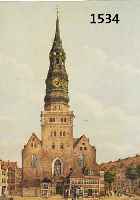 KONVOLUT AKONVOLUT AUS VIER LITHOGRAPHIEN, UM 1841-45, KOLORIERT, HAMBURG VOR DEM GROSSEN BRAND, VIER VERSCHIEDENE ANSICHTEN: ST. NICOLAUSKIRCHE; ...