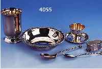 6-TEI6-TEILIGES TAUFGESCHENK, DEUTSCH 925ER SILBER, GRIMMINGER, BEST. AUS: BECHER H CA. 9 CM; EIERBECHER, SERVIETTENRING, BREISCHALE D CA. 13 CM, ...
