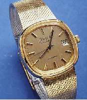 GLASHGLASHÜTTE HERRENARMBANDUHR SPEZIMATIC, UNGETR. LAGERW. UM 1977, ORIG.-KASTEN, GARAN- TIEKARTE UNAUSGEF., METALL HARTVERG. INCL. FLECHTB., ...