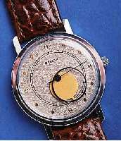 RAKETRAKETA HERRENARMBANDUHR, SOWJETUNION UM 1982, METALL VERCHR., EDELST.-BODEN GEDR., MYSTERIEUSE ZEITANZ. ÜBER ZEIGERSCHEIBEN, KAL. 2609, 17 ...