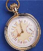 ROCKFORD ROCKFORD HERRENTASCHENUHR, USA UM 1898, METALL, CABRIOLETGEH., MASSIV ROTVERG., AL- TERSBED. BER., WERK M. PAßRING ENTNEHMB., FERTIGUNG ...