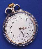 IWC HEIWC HERRENTASCHENUHR OFFEN, 800ER SILBER, SCHWEIZ UM 1890, RÄNDER VERG./BER., EMAILBL., 15 ST., 2/3 PLATINENW. MATT VERG., 3 VERSCHR. ...