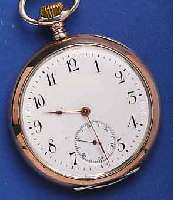 SEELSEELAND HERRENTASCHENUHR OFFEN, SCHWEIZ FÜR DEN DTSCH. MARKT UM 1914, 800ER SILBER, RÄNDER VERG., MONOGR. LN, EMAILBL., VERG. ANKERW., 15 ...