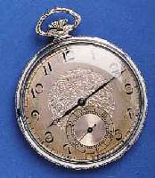 ELGIN ELGIN HERRENTASCHENUHR, USA UM 1926, WG- FILLED-GEH., RÜCKS. MONOGR. HN, VERS. BLATT, ALTERSBED. FARBL. GET., GEBL. STILFORMZEIGER, 17 ...