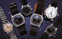 LONGINES LONGINES FLIEGERUHR, SCHWEIZ FÜR DIE TSCHE- CHISCHE LUFTWAFFE UM 1947, EDELST., CARREE- CAMBRE-FORM, BODEN GEDR., REG.-GRAV. AUF ...