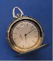 TRADITION FRACK/SAVONETTETASCHENUHR, SCHWEIZ UM 1965, WG 750/000 SAT., DATUM, 17 ST., INCA- BL., D. CA. 41 MM, BEI SCHÄTZUNG UNGEÖFFN., LT. ...