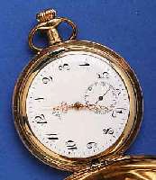 OMEGA HOMEGA HERRENTASCHENUHR SAVONETTE, SCHWEIZ FÜR DEN US-MARKT UM 1920, METALLGEH. VON ELGIN /ILLINOIS HARTVERG., MONOGR. VERSCHL. KW, PERF. ...