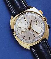 LANDERON LANDERON ARMBANDCHRONOGRAPH, SCHWEIZ UM 1948 ROSE-G. 750/000, BODEN U. GLASR. GEDR., METALLCUV. ZUR ARMIERUNG, KUPFERFARB. ORIG.- BLATT, ...