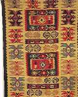KEKELIM, ANATOLIEN, 132 X 75CM, EHZ 3 WOLLE AUF WOLLE, CA.70 JAHRE