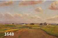 GEORG, DITMAR, NORDDEUTSCHE LANDSCHAFT, ÖL/LWD., LEICHT WELLIG, MONOGRAMMIERT, RÜCKSEITIG BEZ., 33 X 38 CM, R.