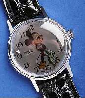 MICKEMICKEY MOUSE COMICWATCH MYSTERIEUSE, FRANK- REICH UM 1970, METALL VERCHR., EDELST.-BODEN GESCHR., HELL-DUNKEL EFFEKT DURCH POLARISIE- RENDE ...