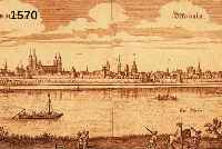 KONVOLUT VON 6 BLATT MIT ANSICHTEN VON WORMS, 1.) KUPFERSTICH M. MERIAN, GA WORMS, VON ZWEI PLATTEN GEDRUCKT, TADELLOSES BLATT MIT LEGENDE ...