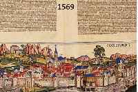 KONVOLUT VON 6 BLATT MIT ANSICHTEN VON KONSTANZ, 1.) KOLOR. HOLZSCHNITT AUS DER SCHEDELS WELTCHRONIK, CA. 1490, CONSTANZ AUF DER ...