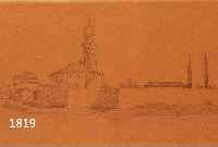 COURANT, MAURICE, GEB. 1847, KONV. 2 ZEICHNUNGEN, SCHüLER VON MEISSONIER, HIER: ANSICHTEN AUS VENEDIG, STARK GEBRäUNT, DAT., M. CA. 9 X ...