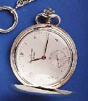 GEORGGEORGES CREVOISIER HERRENTASCHENUHR SAVONETTE, 925ER SILBER INCL. SILBERKETTE, VON AERO- WATCH, VERS. BLATT, 17 ST., BASISKAL. ETA 6498-1, ...
