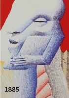 HORHORST ANTES, GEB. 1936, KOPFFÜßLER, FARBLITHOGRAPHIE, HANDSIGN., PP, RAHMEN CA. 17.5X12.5 CM
