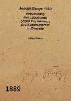 BEUYS, JOSEPH, 1921-1986, DDR-TÜTE 1980 ENTWICKLUNG DES LABORISMUS GEGEN KAPITALISMUS IM DUNKLEN, HANDSIGN., GESTEMPELT "DIE GRÜNEN"