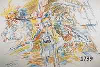 OSKAR KOKOSCHKA, 1886-1980, COMENIUS AUF DER FLUCHT, FARBLITHOGRAPHIE AUS DER REIHE "COMENIUS", 1976, IM STEIN SIGN. UND DAT., AUFLAGE ...