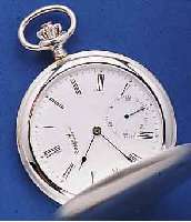 REGENTREGENT/HABMANN HERRENTASCHENUHR SAVONETTE, SCHWEIZ/DEUTSCHLAND 1999, 925ER SILBER, ORIG.- GARANTIEKARTE M. HERKUNFTSNACHW., EMAILFARB. ...