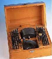 UHRUHRMACHERWERKZEUG: TRIEBNIETMASCHINE VON BOLEY, HOLZKASTEN, DEUTSCHLAND UM 1950, CA. 60% VERWENDB.
