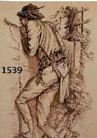 SEPIAZEICHNUNG, 18. JH., AUF PAPIER, JUNGER MANN SPÄHT ÜBER EINE MAUER, U. GL.GER., 35 X 24 CM, RAHMENGLAS L. BESCH., LI. U. UNDEUTL. MONOGR.
