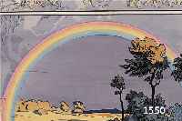 VON VOLKMANN, HEINRICH, KARLSRUHE, UM 1900, AQUARELL/PAPIER, LANDSCHAFT MIT REGENBOGEN U. "REGENMACHENDE PUTTI", PP., CA. 21 X 25CM, U. ...