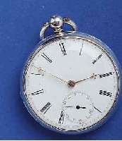 W & G HIW & G HILLS HERRENTASCHENUHR OFFEN, ENGLAND HALLMARK LONDON 1846, SILBER, SCHLÜSSELAUFZUG, STAUBSCHUTZ, EMAILBL. FEIN HAARR., ORIG.- ...
