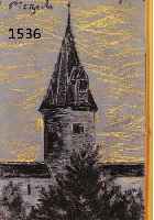PIETZPIETZSCH, RICHARD, 1872 DRESDEN-1960 MÜNCHEN, ANSICHT AUS ROTHENBURG O.D. TAUBER, BLEISTIFT AUF KARTON, LI. O. HANDSIGN UND MIT ORTBEZ., ...