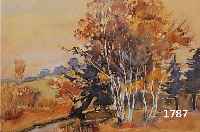 SPIRO, EUGEN, 1874-1972, HERBSTLICHE LAND- SCHAFT AM BACHLAUF, AQUARELL, RE. U. SIGN. UND DAT. 1938, CA. 21 X 27 CM, PP, U.GL., R.