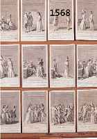 CHODCHODOWIECKI, D., UM 1780, 12 KUPFERSTICHE, ILLUSTRATIONEN ZU THEATERSTÜCKEN, INDIANER IN ENGLAND, KOTZUBOE, ALLE BETEXTET, M. 8.5 X 5 CM, Z. ...