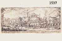 19 BLATT KUPFERSTICHE, NACH CALOT, 17. JH., VON MELCHIOR KÜSEL, LES MISERES ET LES MALHEURS DE LA GUERRE, VERSCH. SCHLACHTEN- ANSICHTEN UND ...