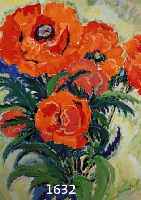 NOWNOWOTNY, STILLEBEN MIT MOHN, AQUARELL AUF PAPIER, RE. U. SIGN., CA. 55 X 41 CM, PP, U.GL., R.