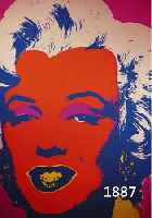WARHOWARHOL, ANDY, MARILYN, FARBSIEBDRUCK AUS DER EDITION SUNDAY B. MORNING, RÜCKSEITIG SO GESTEMPELT, AUßERDEM STEMPEL: FILL IN YOUR OWN ...