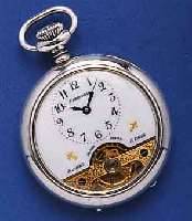 HEBDOMHEBDOMAS HERRENTASCHENUHR OFFEN 8-TAGEWERK, METALL VERS., SCHWEIZ NACH VORLAGE UM 1917, GEFERT. UM 1980, WERK VERG., SCHWUNGBER. DER UNR. ...
