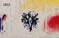 CHAGALL, MARC, 1887-1985, ZWEI LITHO- GRAPHIEN AUS: LASSAIGNE, MOURLOT PARIS 1957, 1 X DER ROTE HAHN, DOPPELBLÄTTER MIT BUGFALTEN CA. 23 X 39 CM, ...
