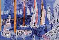 DUFY, RAOUL, 1877-1953, DREI FARBLITHO- GRAPHIEN AUS: HOMMAGE A RAOUL DUFY (VORZUGS- AUSGABE), ED. LIBRAIRIE PERRIN, MOURLOT 1965, AUF ...