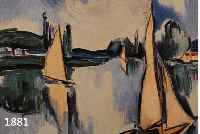 DE VLAMINCK, MAURICE, 1876-1958, DREI FARBLITHOGRAPHIEN, ED. ANDRE SAURET, GEDRUCKT BEI MOURLOT PARIS 1958, BLATTGR. JE CA. 31 X 24,5 CM, PP