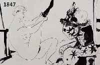 PICASSO, PABLO, 1881-1973, 5 HELIOGRAVUREN AUS: THE HUMAN COMEDY, ED. DRAEGER FRERES PARIS 1954, BLATTGR. JE CA. 35,5 X 26 CM, PP