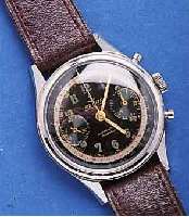 SPERA SPERA ARMBANDCHRONOGRAPH, SCHWEIZ UM 1960, EDELST., BODEN GESCHR., 30-MIN.-STOPPZÄHLER, BLATT ALTERSBED. FL., 17 ST., HANDAUFZUG, ...