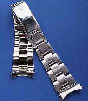 KONVOLKONVOLUT: 2 ROLEX OYSTER STAHLBÄNDER FÜR HERRENARMBANDUHREN, 1X UM 1958, STEGBR. 19 MM, L. VON STEG ZU STEG CA. 15 CM, 1X UM 1970, STEGBR. ...