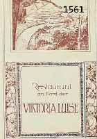 SPESPEISEKARTE: RESTAURANT AN BORD DER VIKTORIA LUISE, UM 1900, BUTTENPAPIER MIT GOLDPRÄGUNG JUGENDSTIL, ALTERSBEDINGT GUT ERHALTEN
