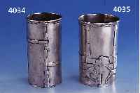BECHER, DEUTSCH UM 1920, 800ER SILBER, WÄNDE FREI AUFGEBAUT, H CA. 11 CM DEKORATIV