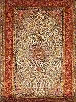 ESFAHAN FEIN SIGN,PERSIEN CA 287 X 190 CM. KORKWOLLE M.U.AUF SEIDE.CA 1 MIO KN/QN